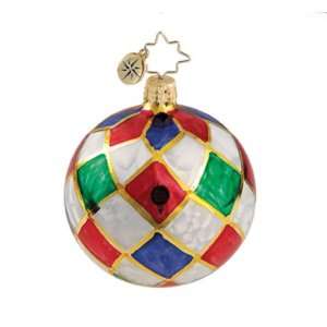  Christopher Radko Harlequin Ball Mini Ornament