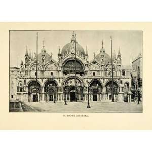  1901 Print St Marks Cathedral Basilica Church Byzantine 