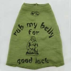  Green  Rub my belly for good luck  Dog Sweatshirt Tank 