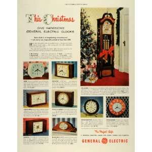  1950 Ad Christmas General Electric Grandfather Clock Wink 
