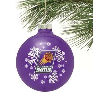  Phoenix Suns Purple Snowflake Glass Ornament Sports 