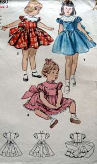 LOVELY VTG 1950s GIRLS DRESS Sewing Pattern 2  