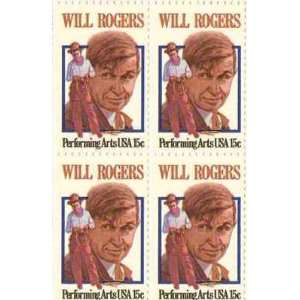  Will Rogers Set of 4 x 15 Cent US Postage Stamps NEW Scot 