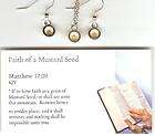 MUSTARD SEED ROUND CHARM NECKLACE and EARRINGS SET FAITH OF A MUSTARD 