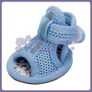 Fashion Dog Summer Mesh Sandals Pet Boot Shoes Blue New  