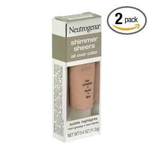  Neutrogena Shimmer Sheers All Over Color, .40 oz (Pack of 