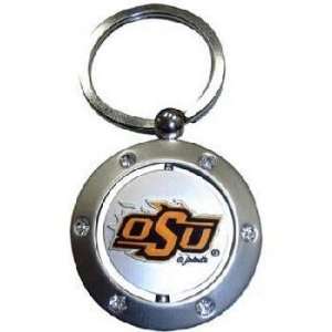  Oklahoma State University Keychain Spinner Rhinest Case 