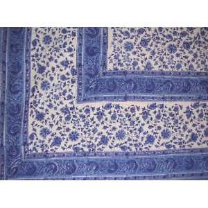   Rajasthan Block Print Tapestry Spread Table Coverlet