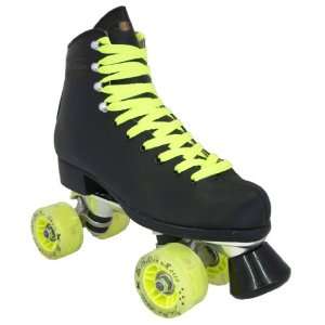 Shifter LightSHIFT Black All 8 Wheels Light Up P377 with Yellow Laces 