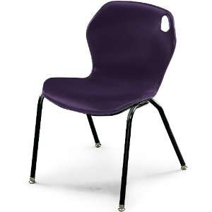 18H Intuit Stacking Chair with Powder Coat Frame   Burgundy Chair/Bla 