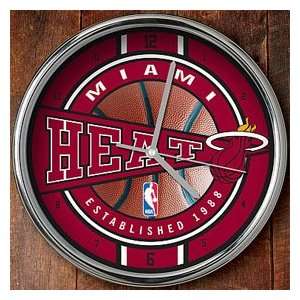  Miami Heat NBA Chrome Wall Clock