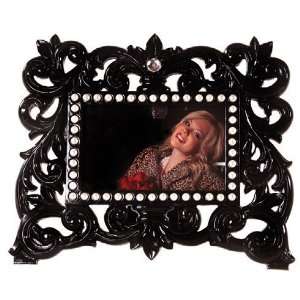  Black 6x4 Photo Frame with Pearls Beauty