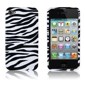  Apple iPhone 4S   Black/White Zebra Design Hard Plastic 