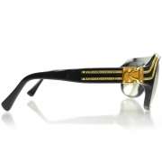 LOUIS VUITTON Millionaire Sunglasses Black w Gold Plated Lenses LE