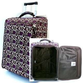 ROXY Retro Wheelie Suitcase Hand Luggage Trolley Case  