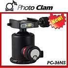 Photo Clam Anodized Ball Head w/ Friction Control PC 36NS (Black 