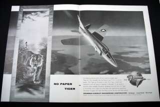 Grumman Navy F11 F 1 Tiger supersonic jet 1955 print Ad  