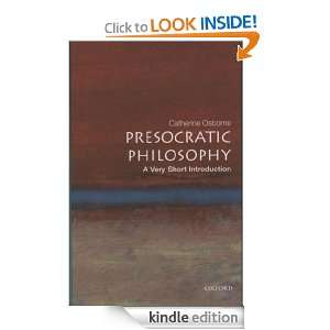 Presocratic Philosophy A Very Short Introduction (Very Short 