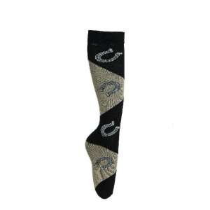   TuffRider Horseshoe Socks   Black/sand   Standard