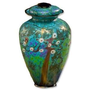 Spring Season Blown Glass Cremation Urn 