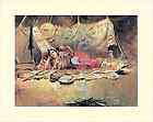 Charles Russell Native American Art Quilt Block Reproduction 8x10 CR 