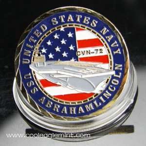   CVN 72 Gold Plated Colorized Challenge Coin 461 