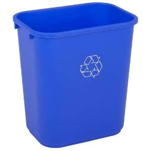 Continental 2818 1 Plastic 28 1/8 Quart Commercial Recycle Wastebasket 
