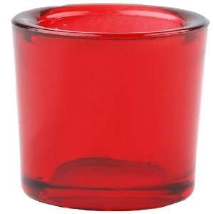 Heavy Votive & Tealight Holder, Recycled Glass   Cora Red Glass 