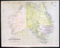 1868 Hughes Antique Map of Australia  