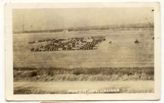 Fort Riley, Kansas   Mounted Horse Artillery 1941 rppc  