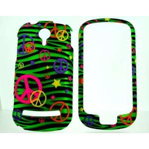  Green Zebra with Purple Pink Blue Colorful Peace Sign 