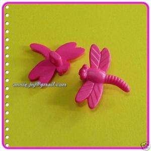 15 Dragonfly Kid Insect Craft Sew Buttons Hot Pink K623  