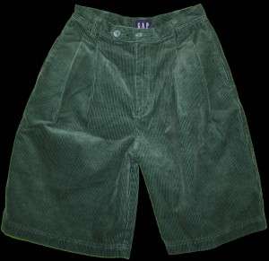 Gap Sz 8 9 10 Womens Corduroy Green Shorts ND12  