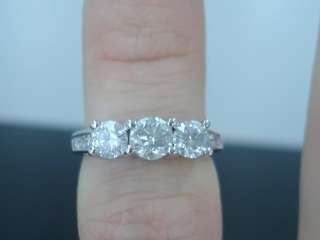   DIAMOND 14Kt WHITE GOLD engagement RING & appraisal size 4  