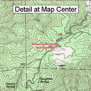   Quadrangle Map   Democrat Hot Springs, California (Folded/Waterproof