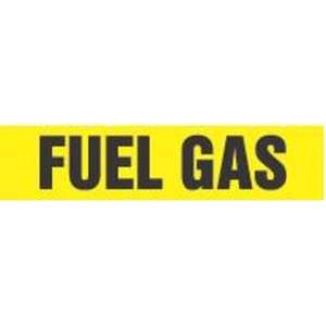 FUEL GAS (black/yellow)   Cling Tite Pipe Markers   outside diameter 1 