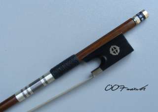 Silver Violin bow 20 years Old Pernambuco wood stick size 4/4  