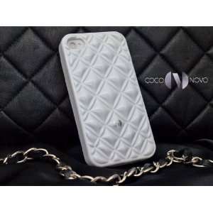  iPhone 4S/ 4 Novoskins CoCo NoVo White Quilted TPU Case 