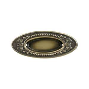    Beaded Oval Recessed Sash Lift In Antique by Hand