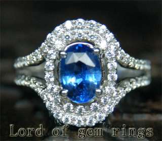 62ct Ceylon Sapphire & Diamond 14K Gold Ring 5.46g  