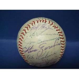 1958 Detroit Tigers Team Signed Baseball Sports 