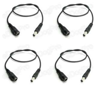 Lot of 4 DC Power Adapter Extension Cable for CCTV Cable