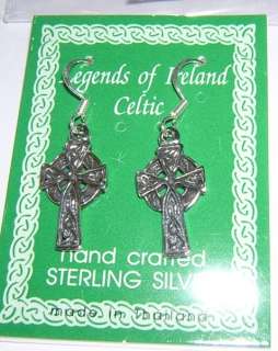 This sale is for a pair of NEW STERLING SILVER CELTIC CROSS EARRINGS.