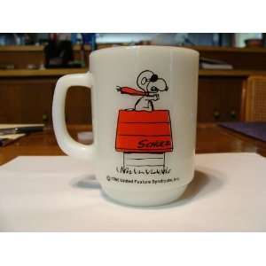  Snoopy Curse You Red Baron Anchor Hocking mug Everything 