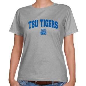 Tennessee State Tigers Ladies Ash Logo Arch Classic Fit T shirt