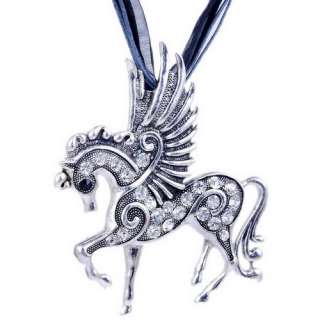 W25236 horse charms pendant necklace 6pcs+string free  
