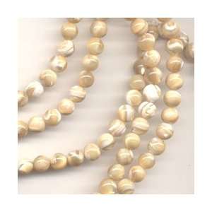  6mm Mother of Pearl, Natural Color, Round Beads Arts 