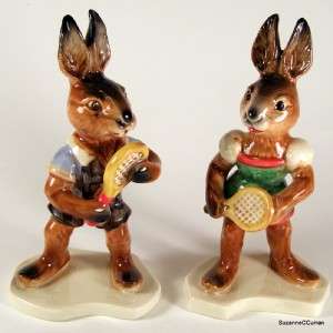 Goebel TENNIS Rabbit Boy & Girl   
