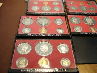 1977 1989 US Mint Proof 13 Sets Eisenhower Dollar Kennedy Half 1978 
