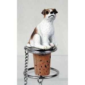  Jack Russell Terrier Bottle Stopper (Brown & White Smooth 